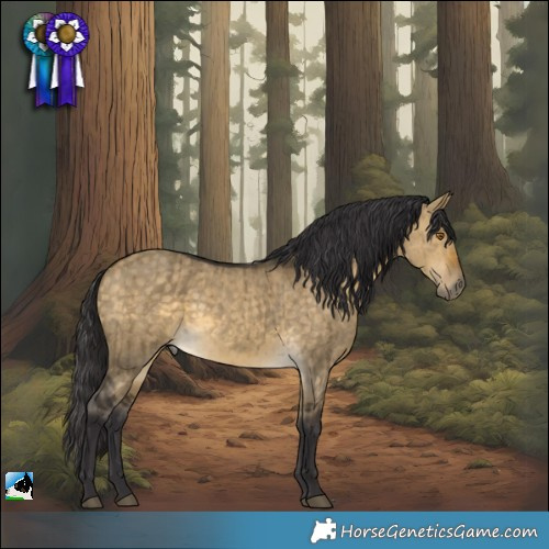 Horse Color:Buckskin Dun Rabicano Brindle