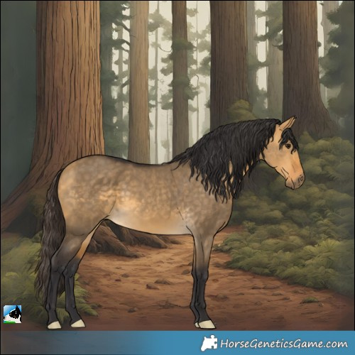 Horse Color:Buckskin Dun Rabicano 