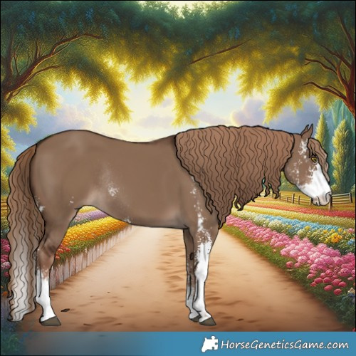 Horse Color:Liver Red Dun Sabino Rabicano 