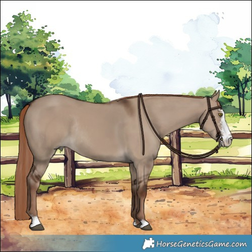 Horse Color:Liver Red Dun Sabino Rabicano 
