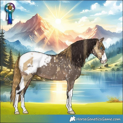 Horse Color:Classic Cream Champagne Dun Splash Tobiano Snowflake Varnish and Bay Dun Snowcap
