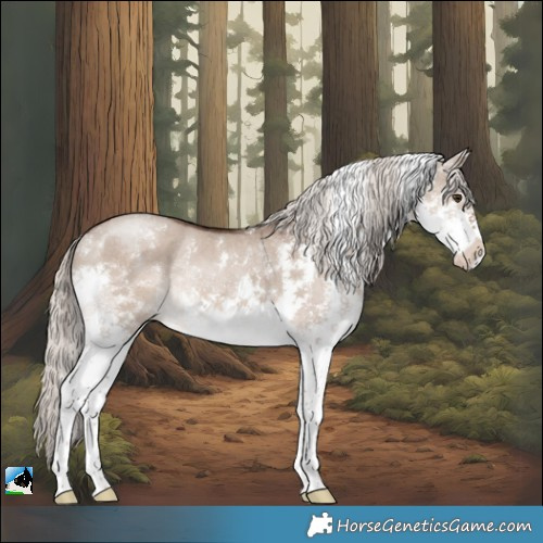 Horse Color:White Spotted Liver Red Dun Mushroom Sabino Splash Rabicano 