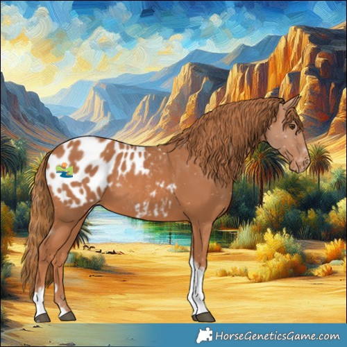 Horse Color:Chestnut Tobiano Blanket