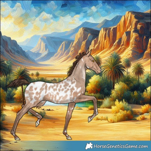 Horse Color:White Spotted Amber Champagne Appaloosa 