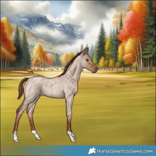Horse Color:Red Dun Roan 