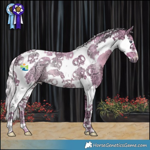 Horse Color:Watercolor Silver Brown Chinchilla Ice Splash Tobiano Rabicano 