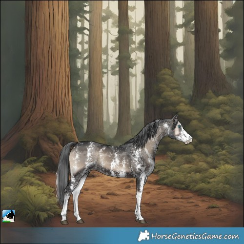 Horse Color:Blue Onyx Merle Sabino Snowflake Varnish Rabicano 
