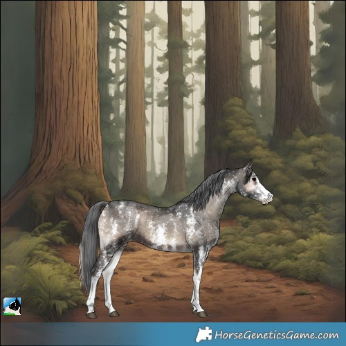 Horse Color:Blue Onyx Merle Sabino Snowflake Varnish Rabicano 