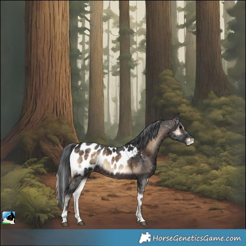 Horse Color:Brown Onyx Merle Blanket Rabicano 