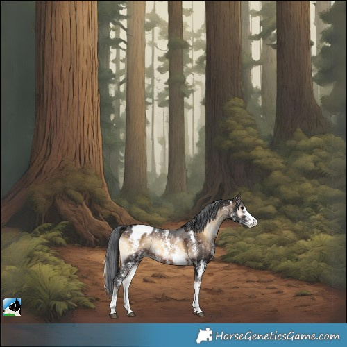 Horse Color:Brown Onyx Merle Sabino Snowflake Varnish Rabicano 