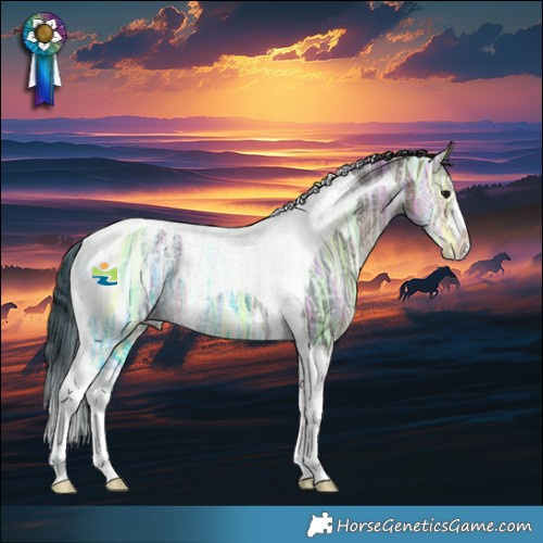 Horse Color:Bay Ice Tobiano