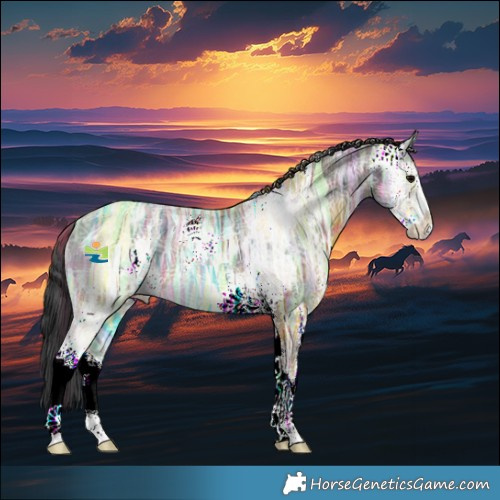 Horse Color:Plaid Black Ice Sabino