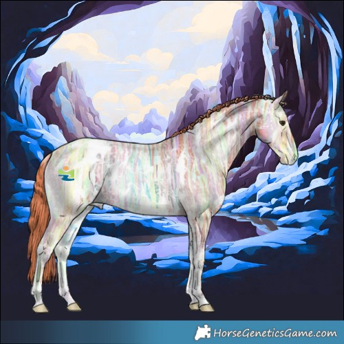 Horse Color:Watercolor White Spotted Red Onyx Ice Rabicano 