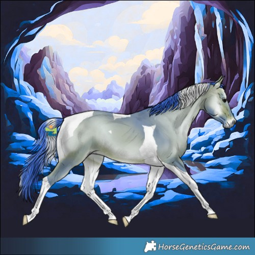 Horse Color:Watercolor Bay Onyx Tobiano