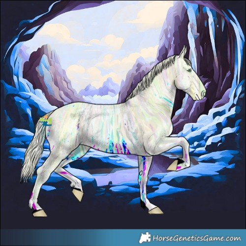 Horse Color:Watercolor Silver Buckskin Ice Pearl Onyx