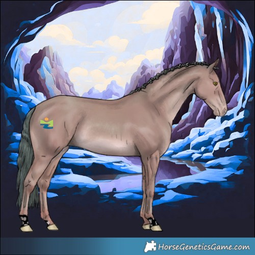 Horse Color:Watercolor Classic Champagne Rabicano