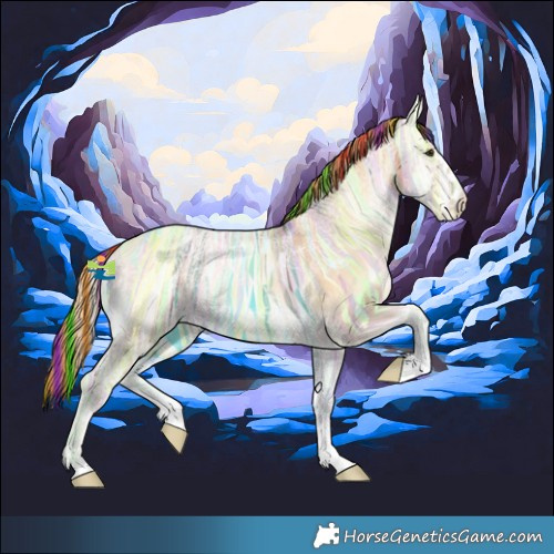 Horse Color:Painted Red Onyx Ice Pearl