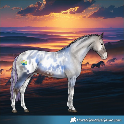 Horse Color:Painted Silver Blue Onyx Tobiano Appaloosa 