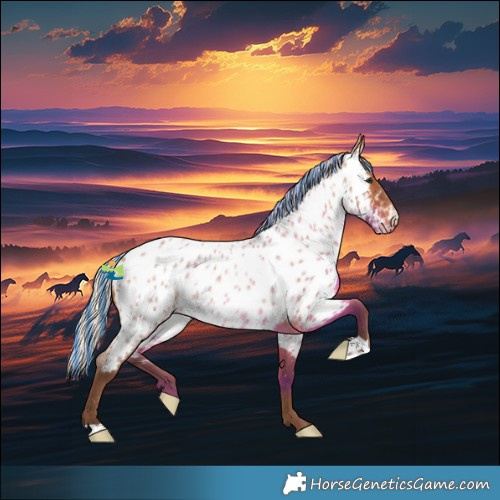 Horse Color:Painted Silver Bay Roan Appaloosa Rabicano