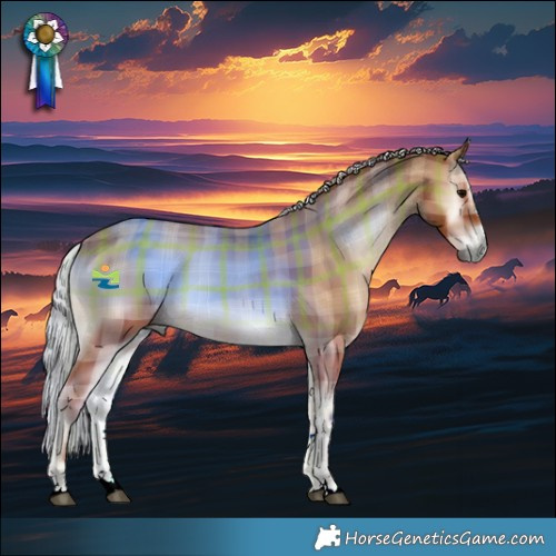 Horse Color:Plaid Silver Blue Onyx