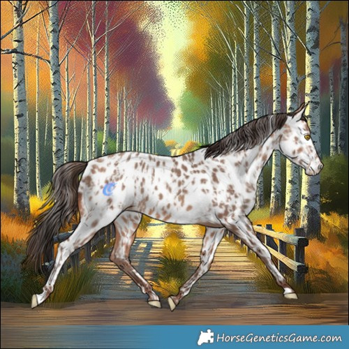 Horse Color:Amber Champagne Near Leopard  and Amber Champagne Near Leopard Rabicano 