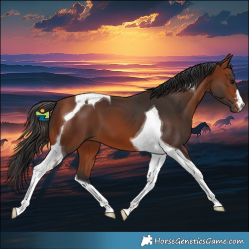 Horse Color:Bay Tobiano