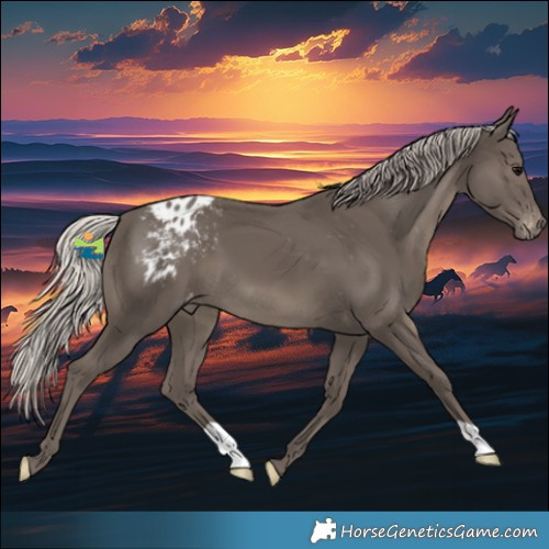 Horse Color:Silver Black Appaloosa 