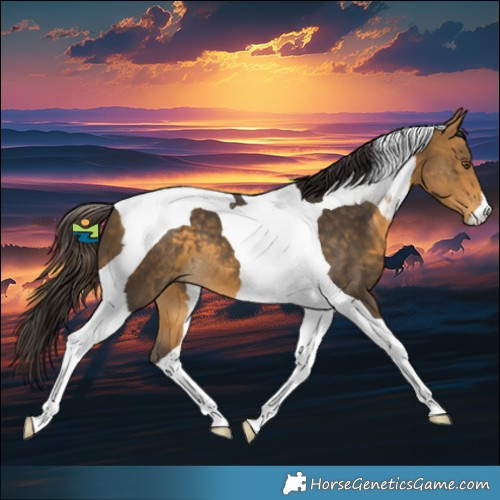 Horse Color:Buckskin Tobiano 