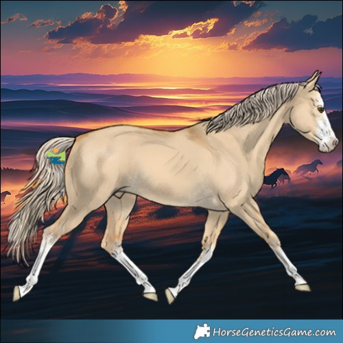 Horse Color:White Spotted Palomino Dun 