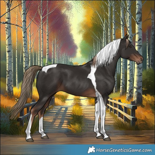 Horse Color:Liver Chestnut Tobiano