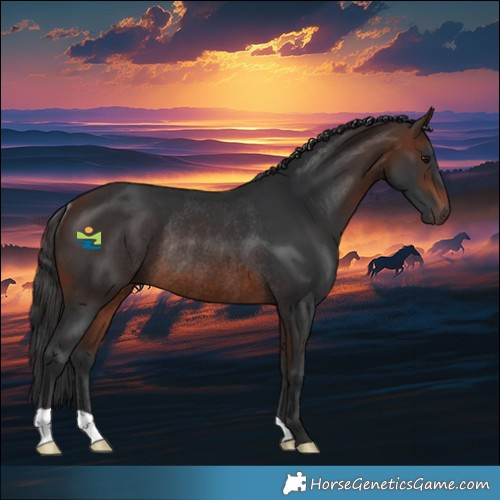 Horse Color:Brown Rabicano