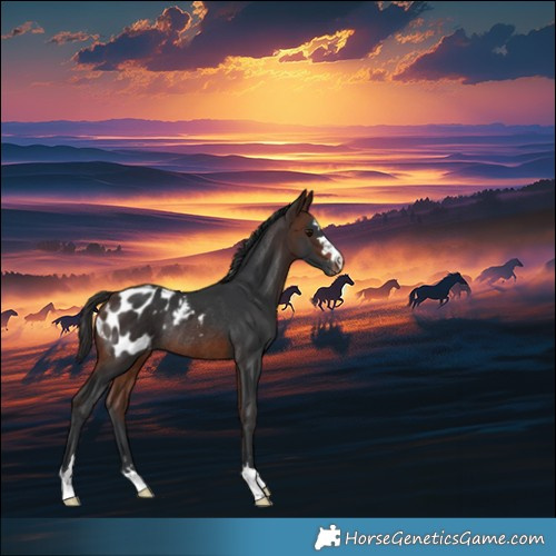 Horse Color:Brown Appaloosa Rabicano 