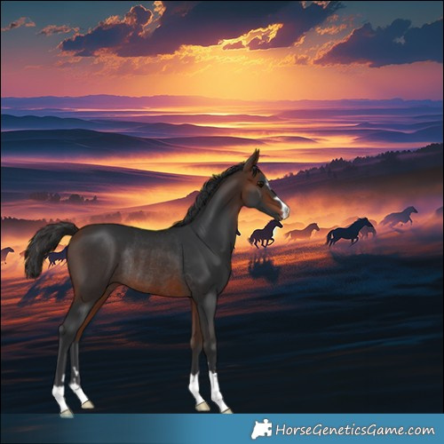 Horse Color:Bay Rabicano 