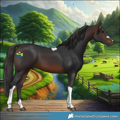 Horse Color:Brown Tobiano 