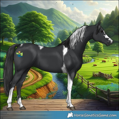 Horse Color:Black Tobiano
