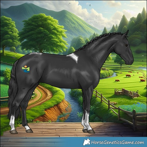 Horse Color:Black Tobiano