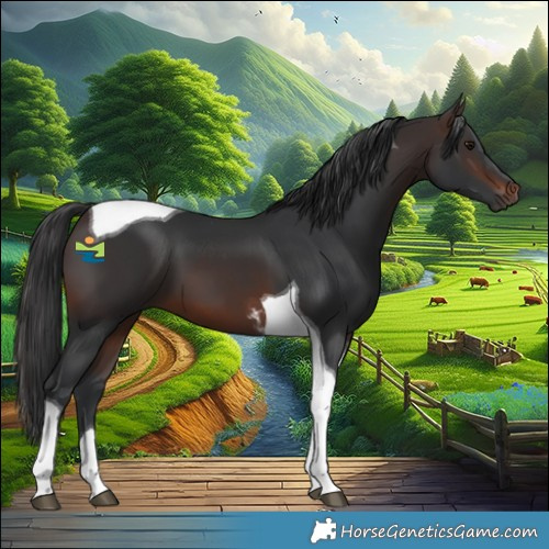 Horse Color:Brown Tobiano