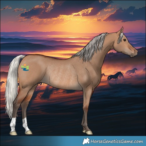Horse Color:Silver Brown Dun Rabicano 