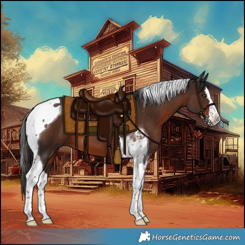 Horse Color:Liver Chestnut Splash Tobiano 