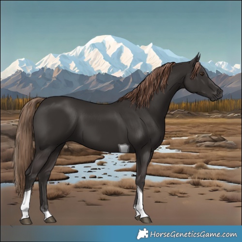 Horse Color:Liver Chestnut Tobiano 