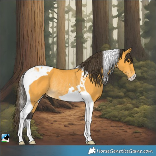 Horse Color:Buckskin Tobiano Rabicano