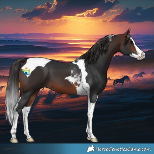 Horse Color:Brown Splash Tobiano 