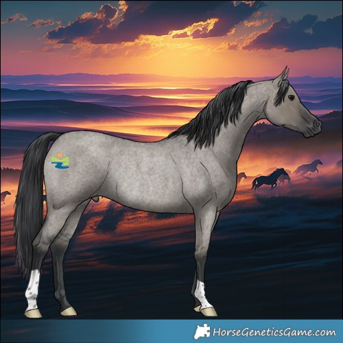 Horse Color:Grullo Roan Rabicano