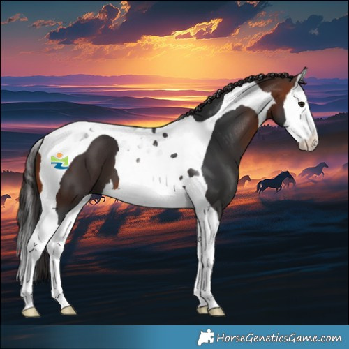 Horse Color:Bay Splash Tobiano