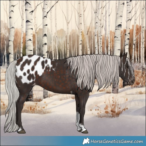 Horse Color:Silver Brown Tobiano Blanket 