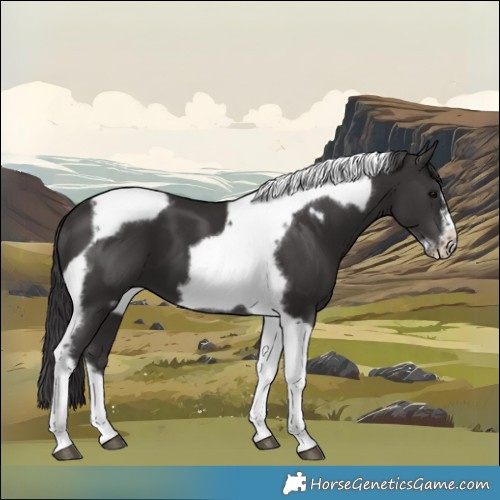 Horse Color:Smoky Black Tobiano Frame 
