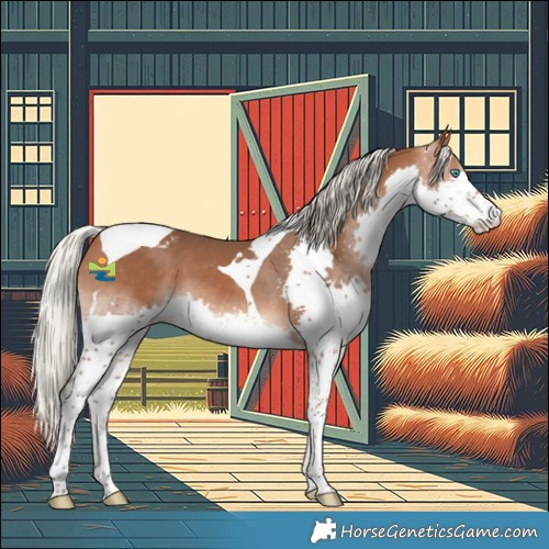 Horse Color:Silver Bay Splash Tobiano Skewed LP Spotted