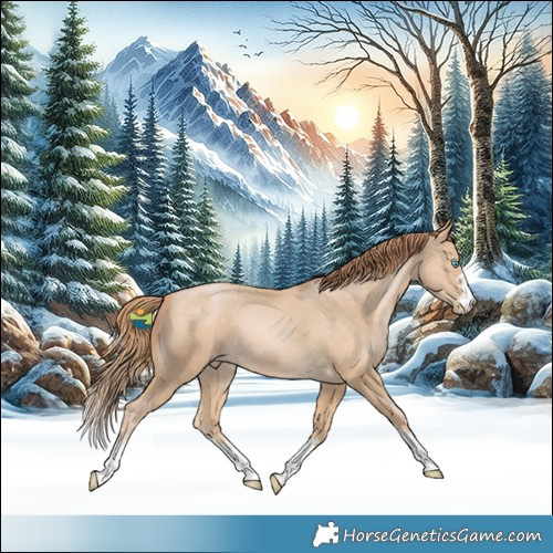 Horse Color:Buckskin Pearl Varnish