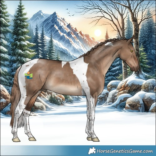 Horse Color:Liver Red Dun Tobiano 