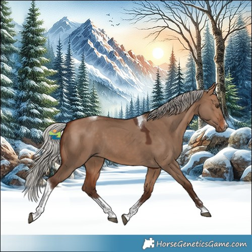 Horse Color:Silver Bay Dun Tobiano